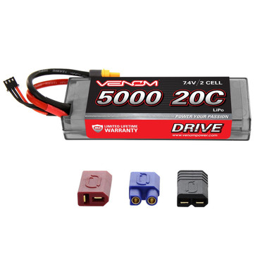 Venom DRIVE 20C 2S 5000mAh 7.4V LiPo Hard Case Battery w/UNI 2.0 Plug