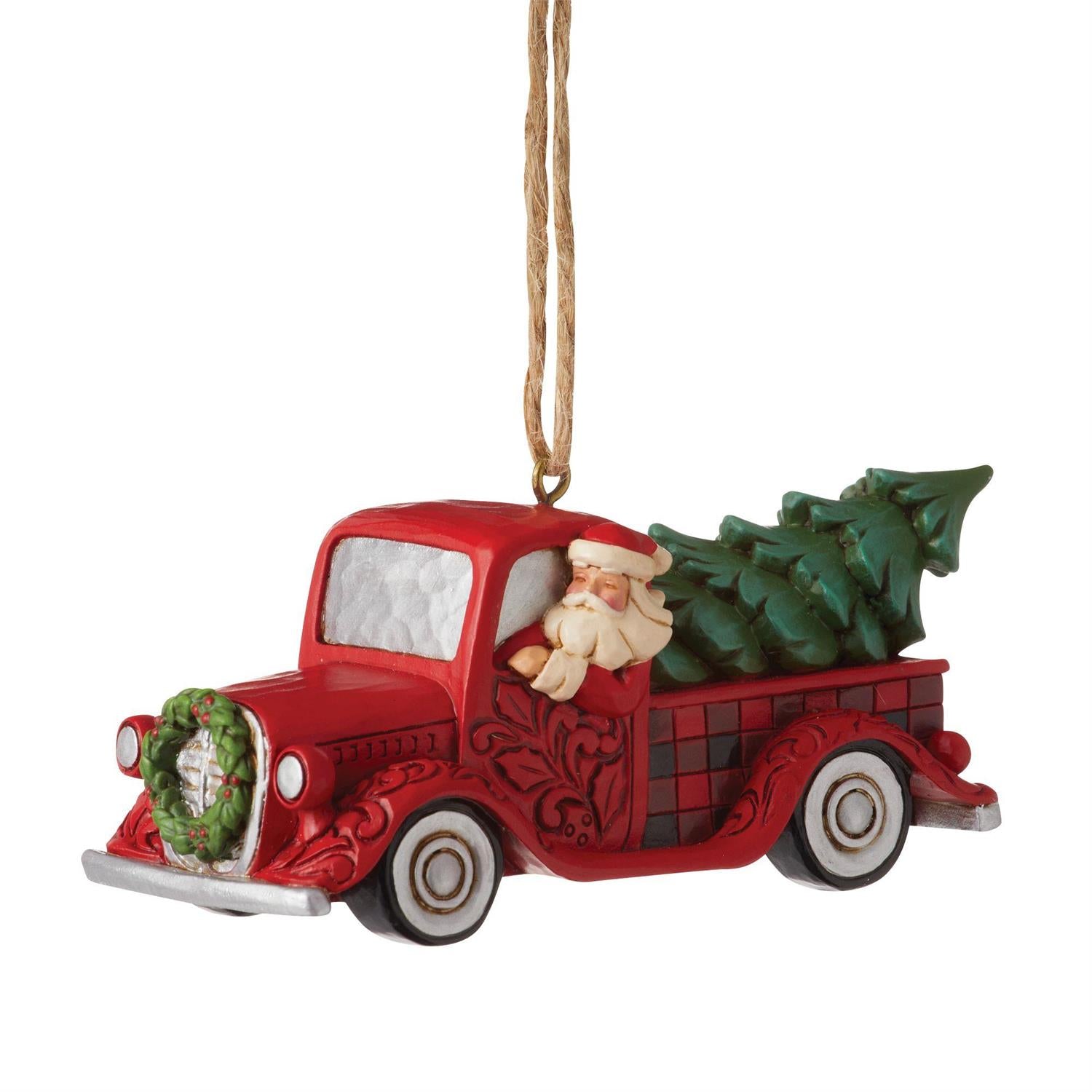 Highland Glen Santa Pickup Truck Orna…