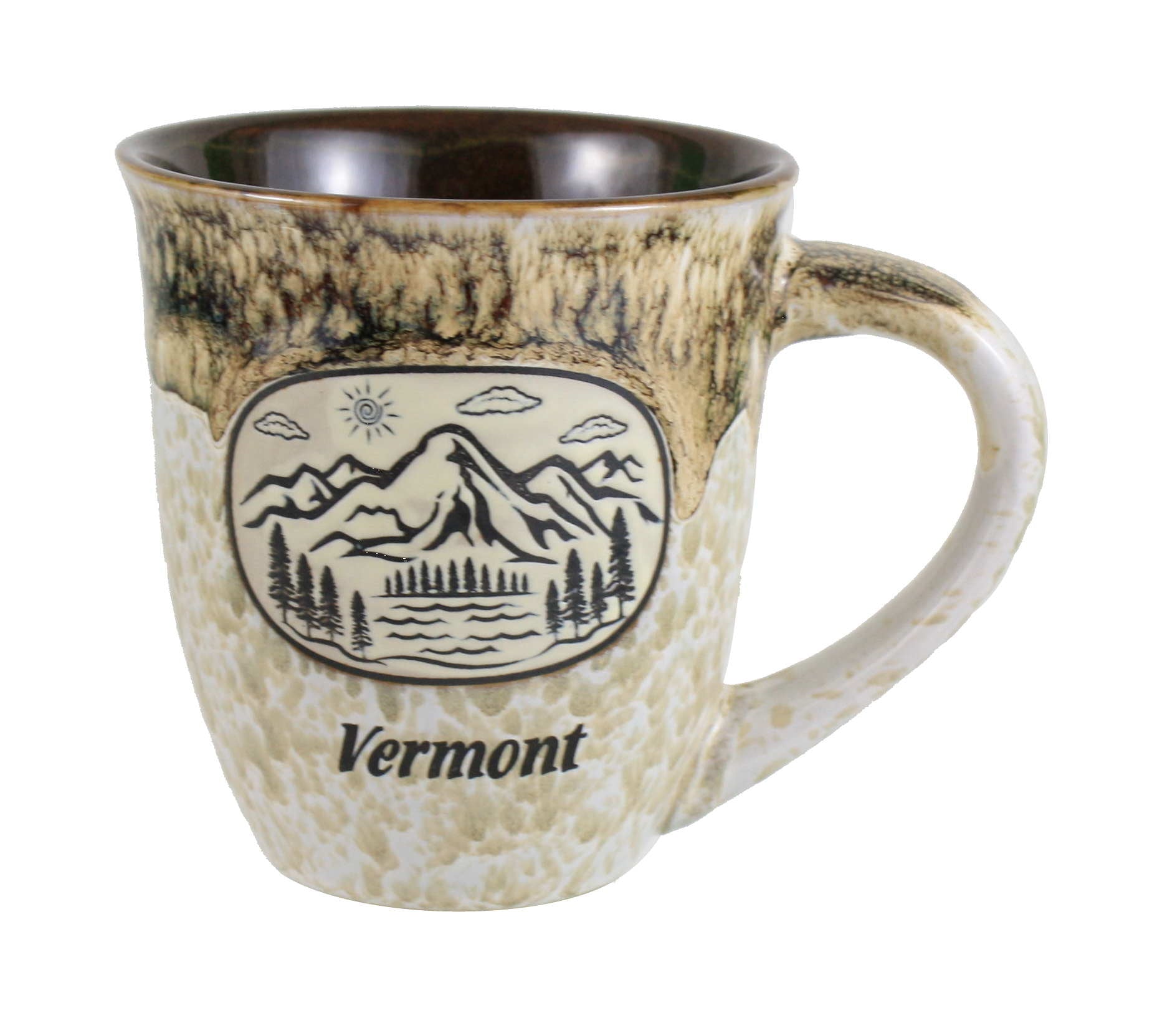 Mountain Scene Drip Glaze Mug – Earth