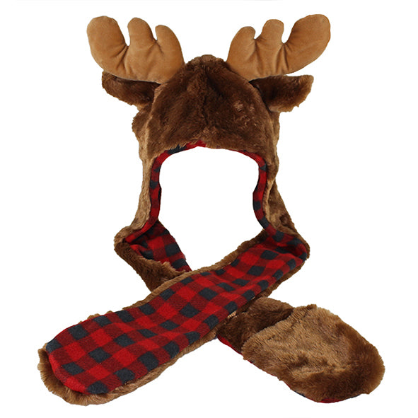 Moose Hat – Plaid – Adult Size