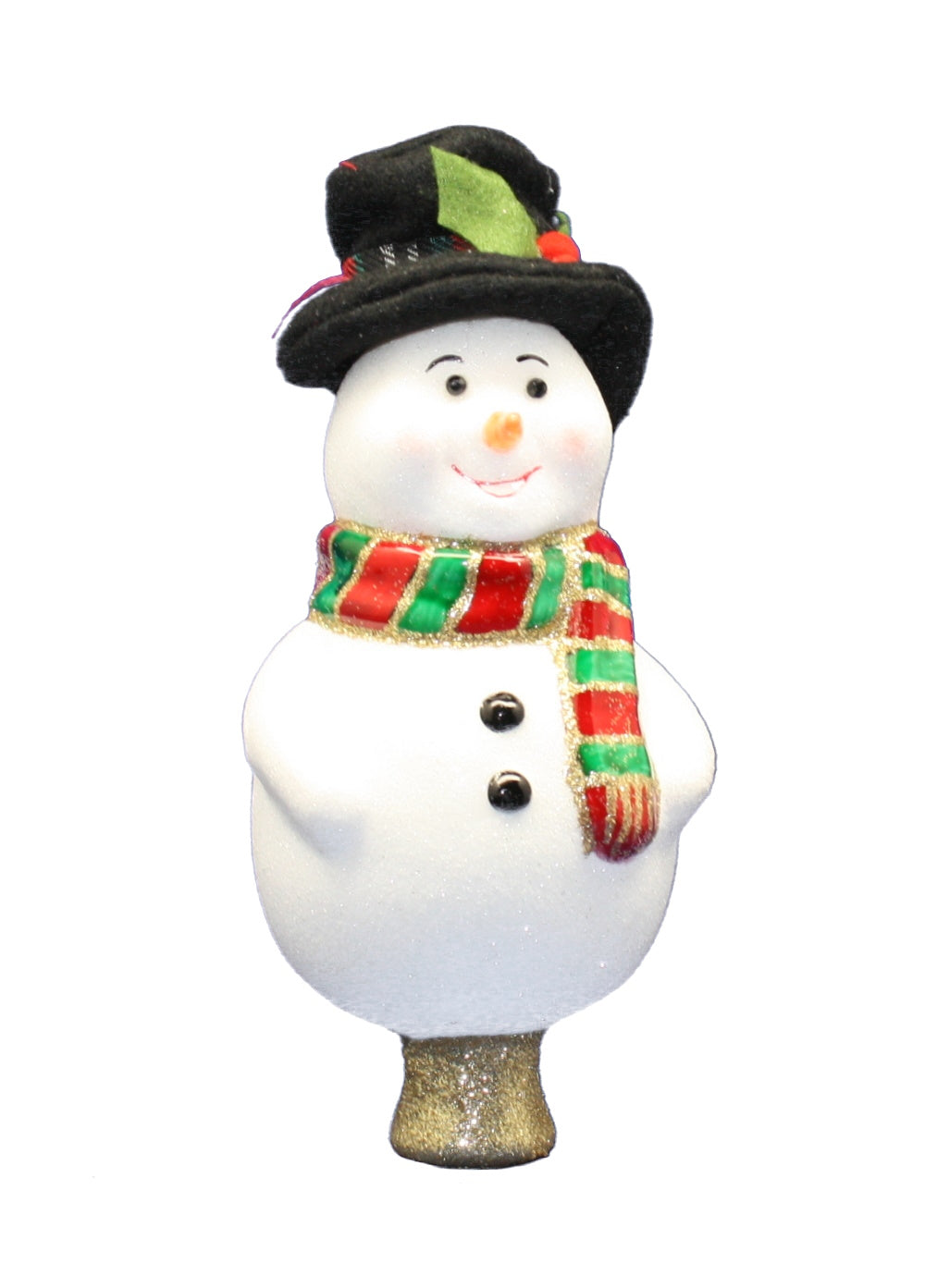 Glass Snowman Tree Topper